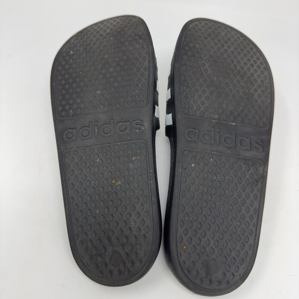 Adidas Black and White Striped Slide Sandal M10 / W11 - Picture 6 of 7